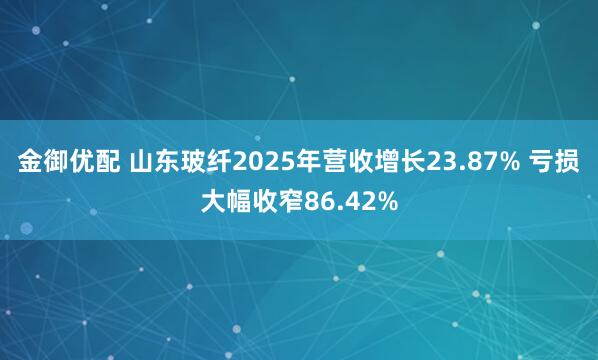 金御优配 山东玻纤2025年营收增长23.87% 亏损大幅收窄86.42%